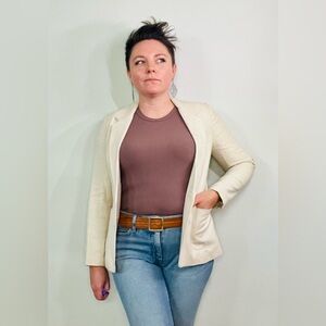 VINTAGE Silk Koret Cream Women's Blazer